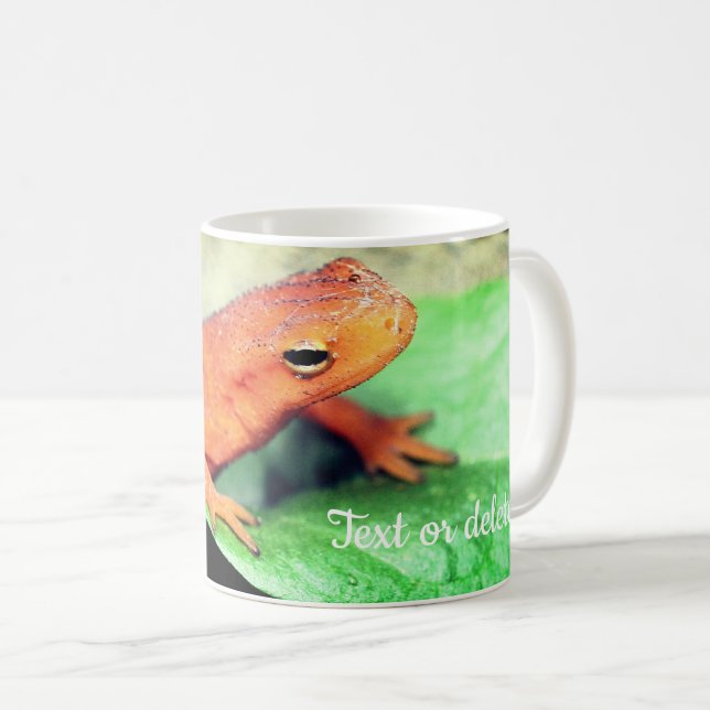 Red Eft Salamander Nature Personalized Coffee Mug (Front Right)