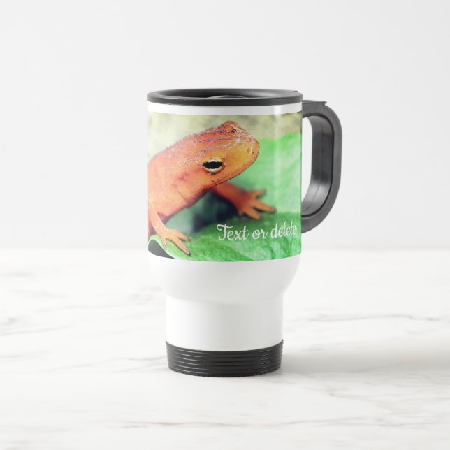 Red Eft Salamander Nature Personalized  Travel Mug (Front Right)