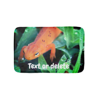 Red Eft Salamander Raindrop On Eye Personalized Bath Mat