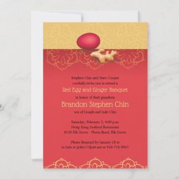 Red Egg And Ginger Invitation by NaptimeCards at Zazzle
