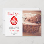 Red Egg and Ginger Party THANK YOU PHOTO Card