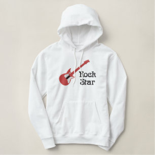 Red Electric Guitar Customizable Hoodie Design