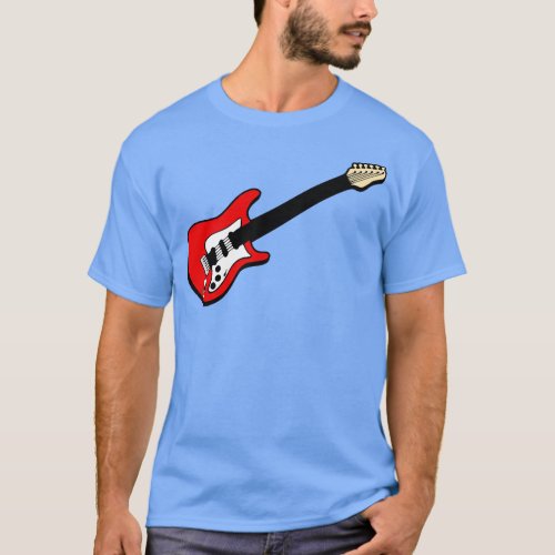 Red Electric Guitar T_Shirt