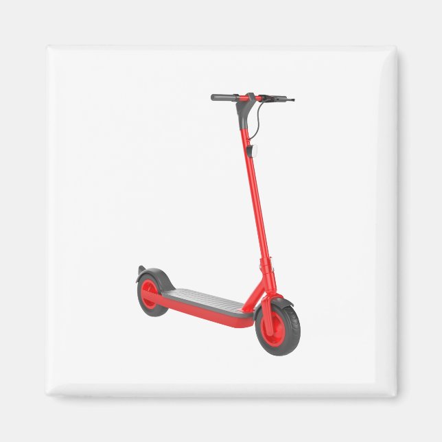 Red electric scooter magnet (Front)