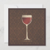 Red Elegance Wine Glass Wine Tasting Party Invitation | Zazzle