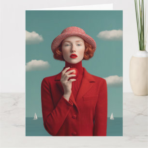 Red Elegance with Apple Card