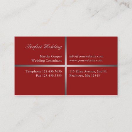 Red Elegant Business Card