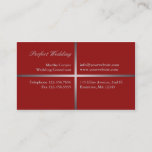 Red Elegant Business Card at Zazzle