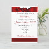 red elegant Corporate party Invitation (Standing Front)