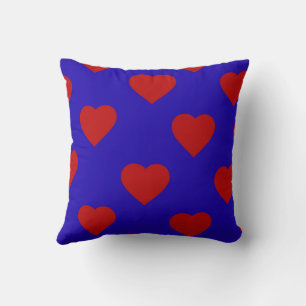 Red Elegant Cute Cozy Modern Romantic Chic Heart Throw Pillow