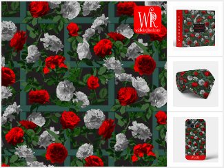 Red Elegant Floral Roses  