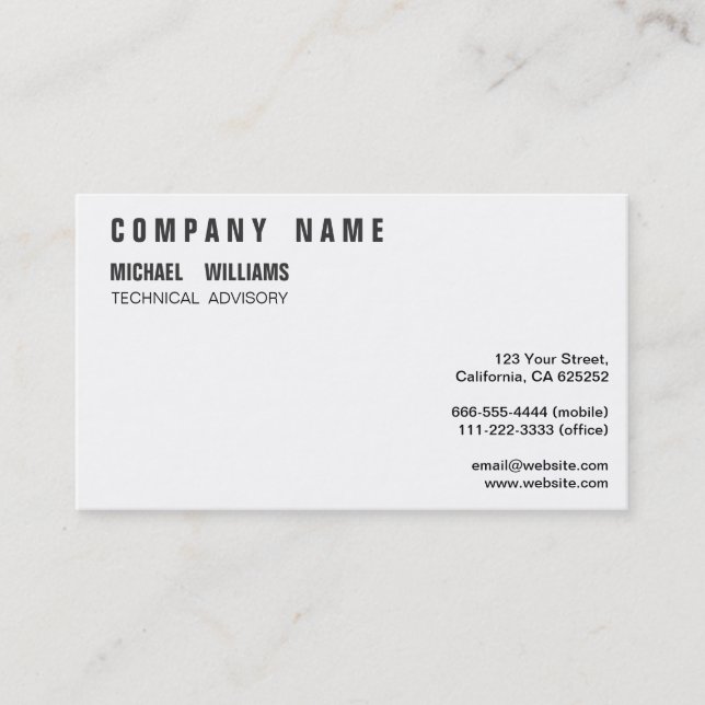 RED ELEGANT MODERN PROFESSIONAL MINIMALIST BUSINESS CARD (Front)