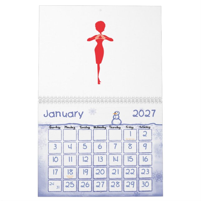 Red Elephant Calendar (Jan 2027)