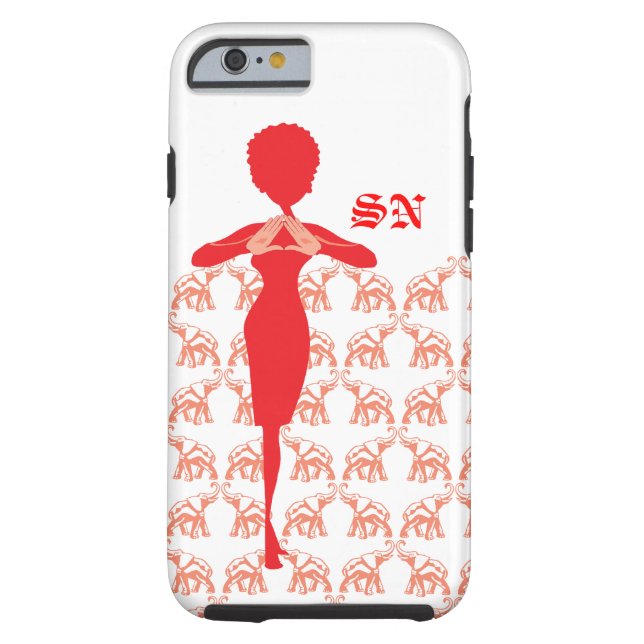 Red Elephant Case-Mate Tough iPhone 6 Case (Back)