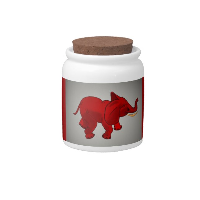 Red Elephant Cookie Jar (Front)
