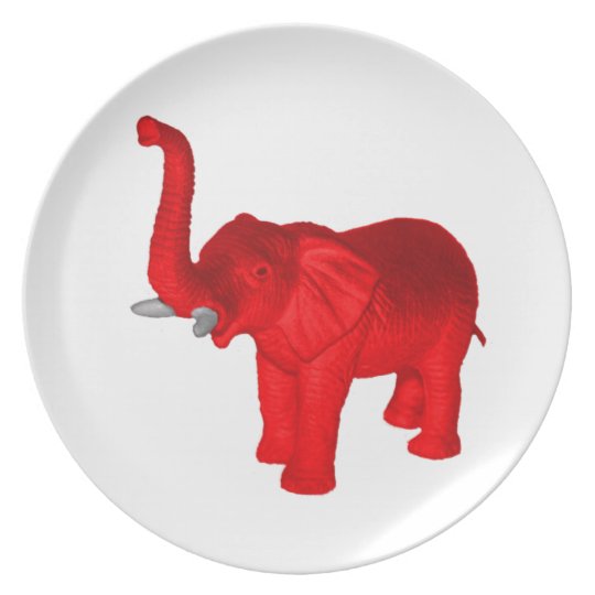 Red Elephant Dinner Plate | Zazzle.com