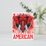 Red Elephant | Faith Family Freedom Conservative Postcard