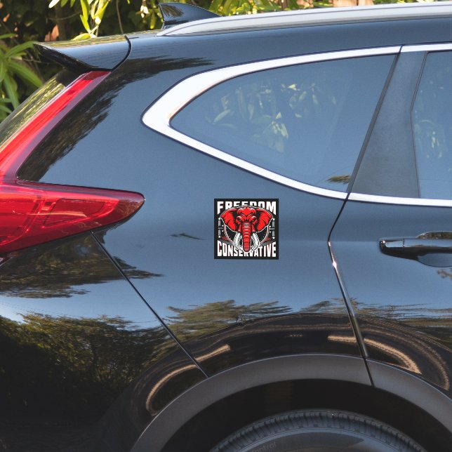 Red Elephant | Faith Family Freedom Conservative Sticker (Car Back)