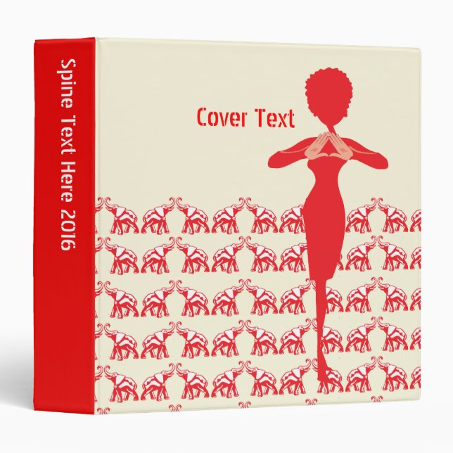 Red Elephant Sorority Life Binder (Front/Spine)