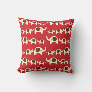 Red Elephants on Parade MOJO Pillow