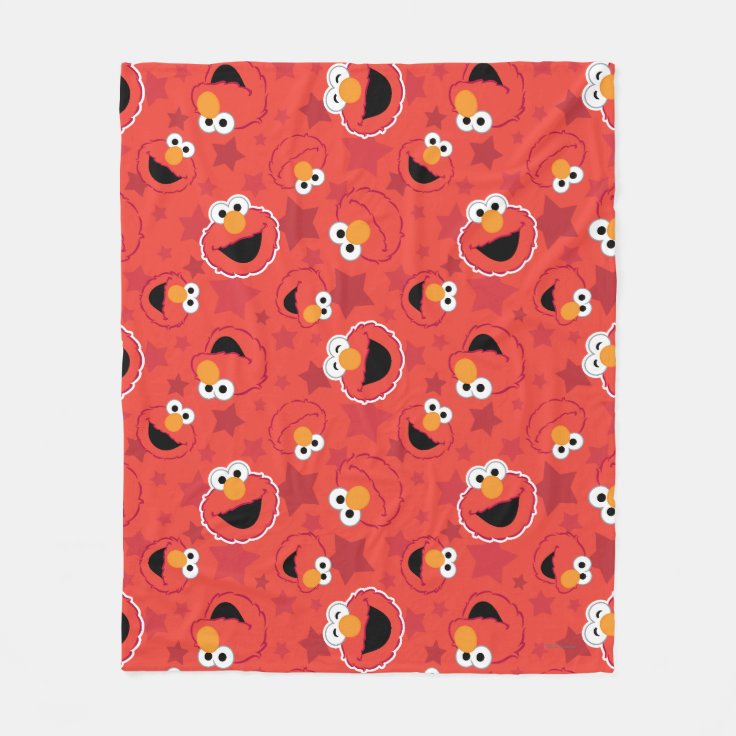 Red Elmo Faces Pattern Fleece Blanket Zazzle