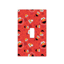 Red Elmo Faces Pattern Light Switch Cover