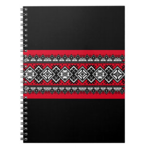 Red Embroidery Notebook