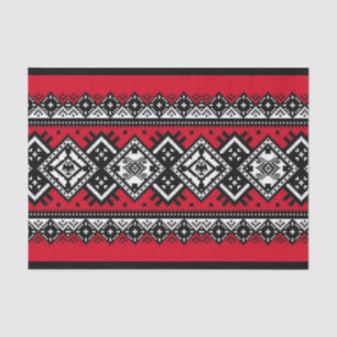 Red Embroidery Tissue Paper