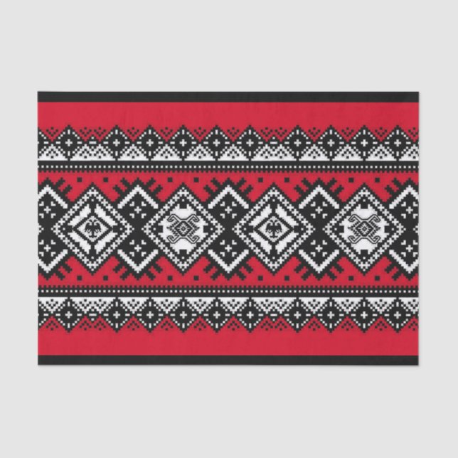 Red Embroidery Tissue Paper (Front)