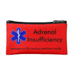 Red Emergency Kit Case: Life-Saving Steroids Makeup Bag at Zazzle