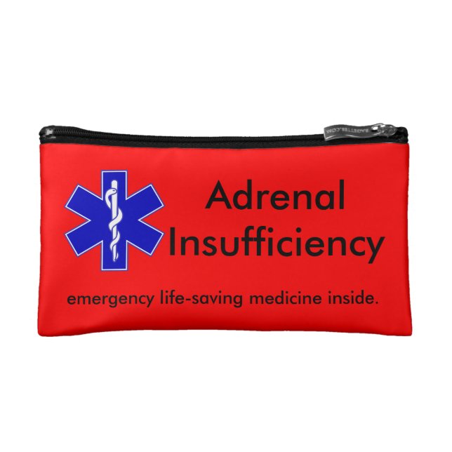 Red Emergency Kit Case: Life-Saving Steroids Makeup Bag (Front)