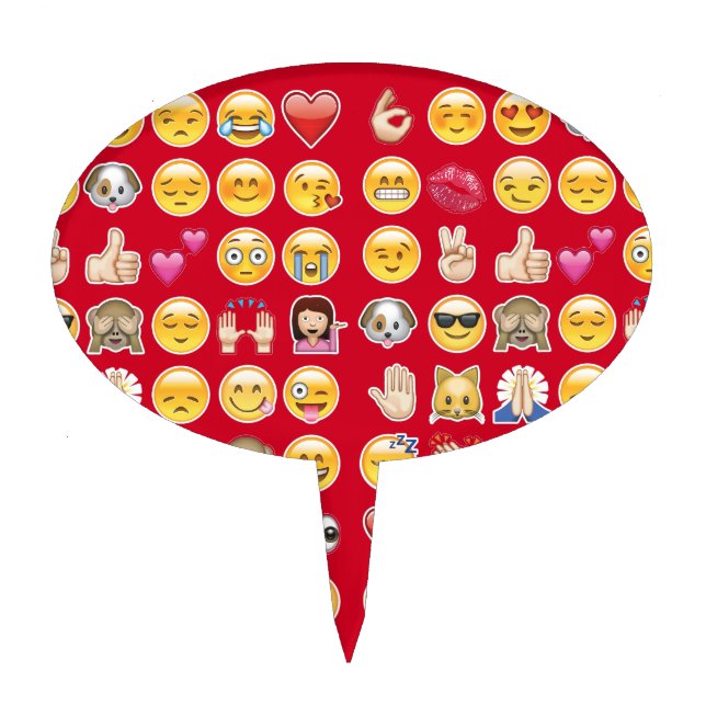 red emoji cake topper (Front)