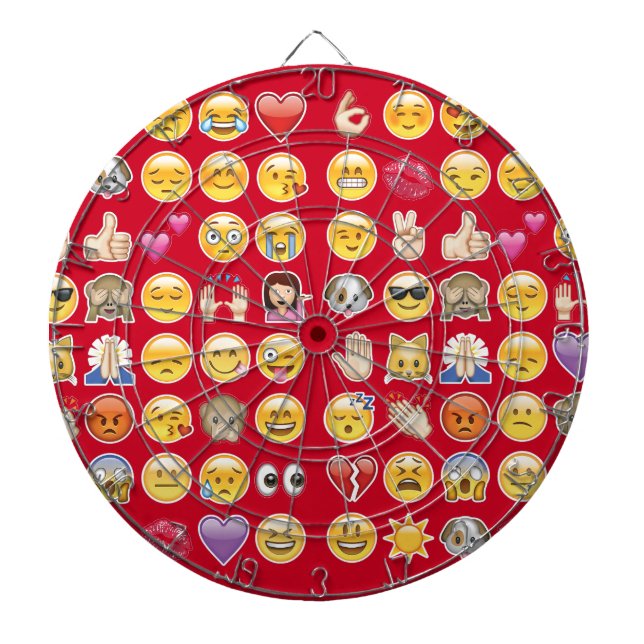 red emoji dart board (Front)