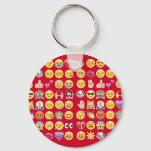 red emoji keychain