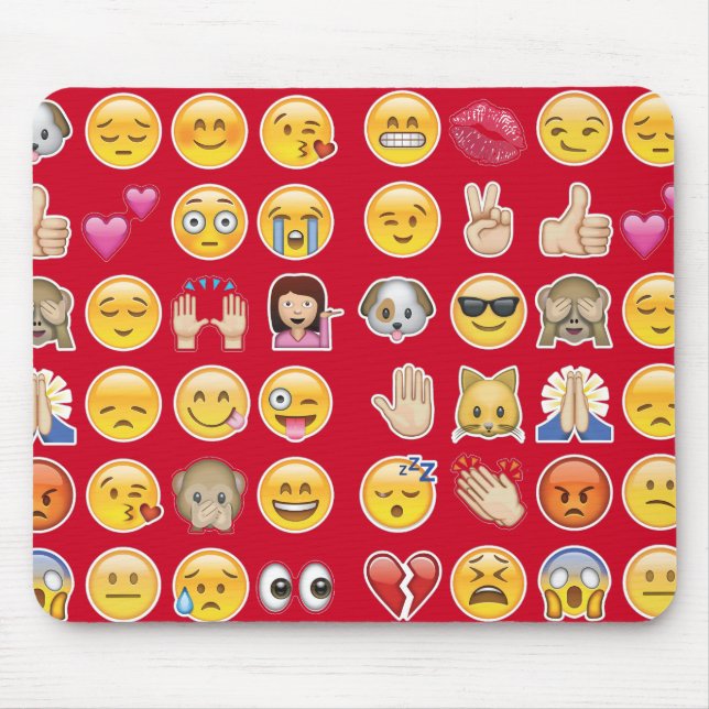 red emoji mouse pad (Front)