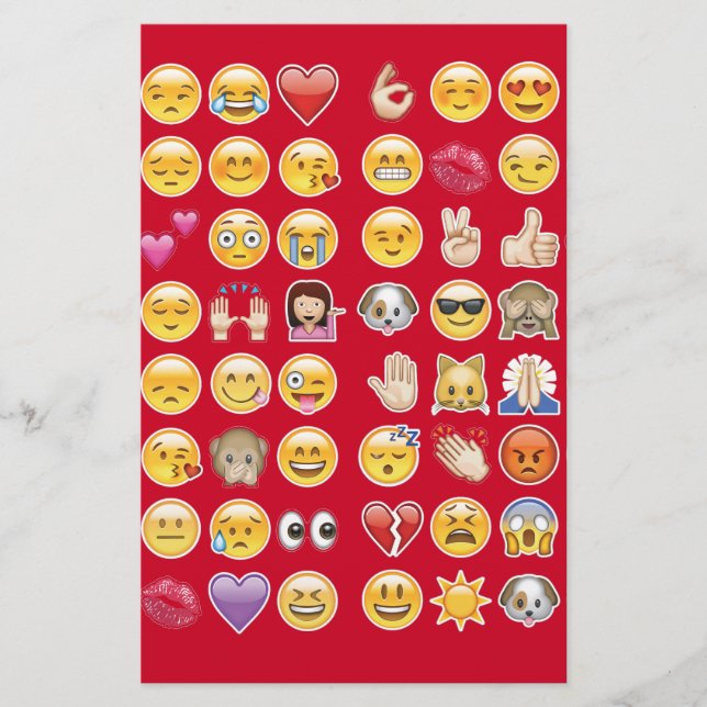 red emoji stationery (Front)