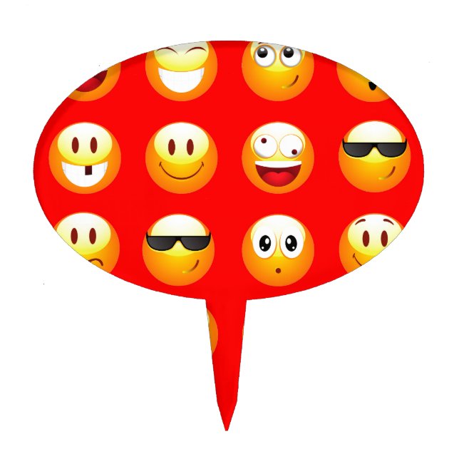 red emojis cake topper (Front)