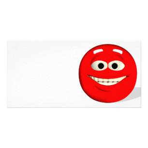 Red Emoticon Card