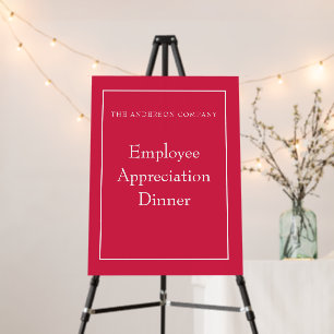 Red Employee Appreciation Event Foam Board