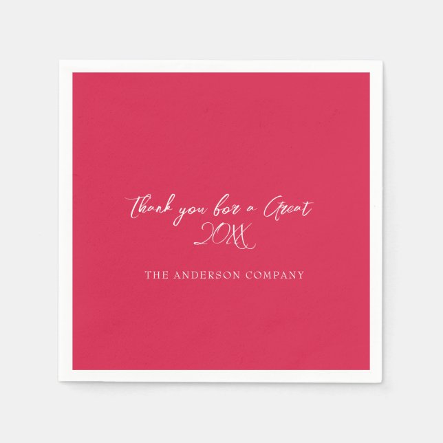 Red Employee Appreciation Event  Napkins (Front)