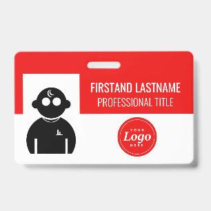 Red Employee Badge