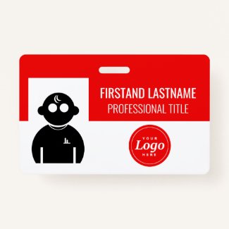 Red Employee Badge