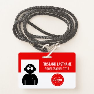 Red Employee Badge