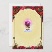 Red Enchanted Rose Beauty Bridal Shower Invitation (Back)