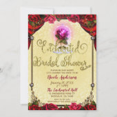 Red Enchanted Rose Beauty Bridal Shower Invitation (Front)