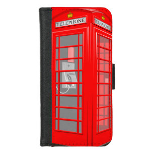 Red English Phone Booth iPhone 5S Wallet Case