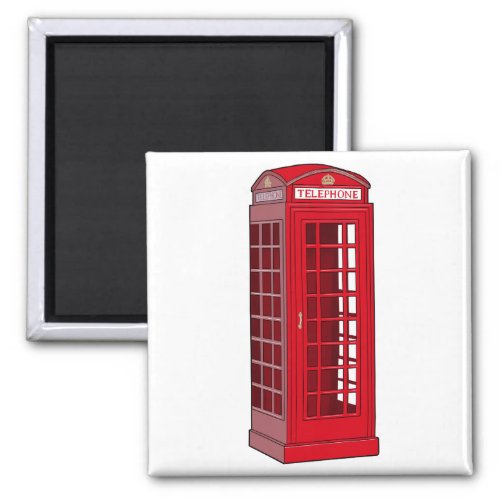 Red English Phone booth Magnet