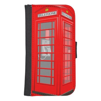 Red English Phone Booth Samsung S4 Wallet Case by Hannahscloset at Zazzle