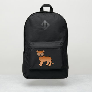 Red English Staffordshire Bull Terrier Dog Port Authority® Backpack