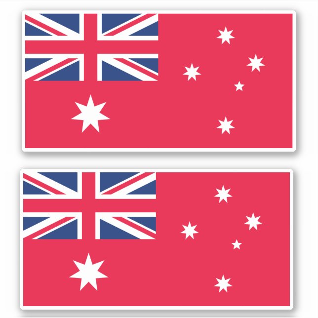 Red ensign Australian flag pre 1954 navy army Sticker (Front)